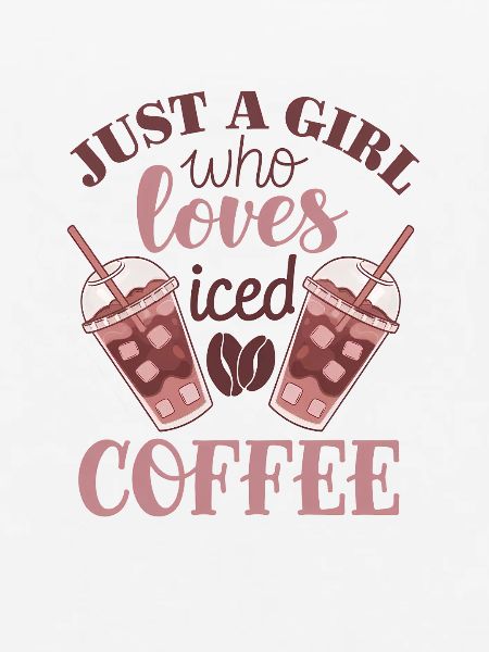 Mädchen, das Eiskaffee liebt