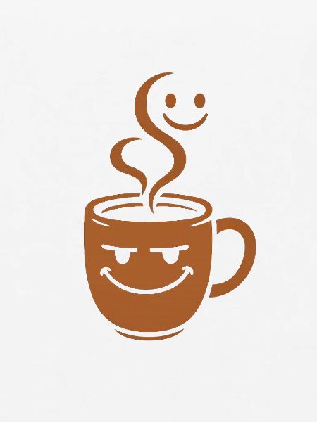 Fröhlicher Kaffeebecher mit Smileys