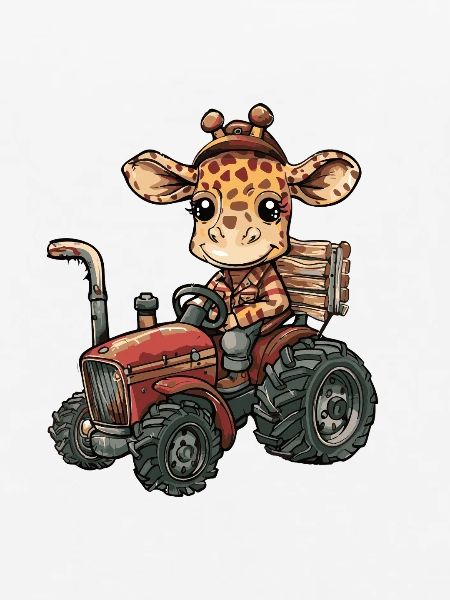 Giraffe Traktor Farmer