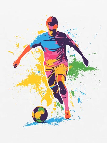 Farbspritzer Fußballheld