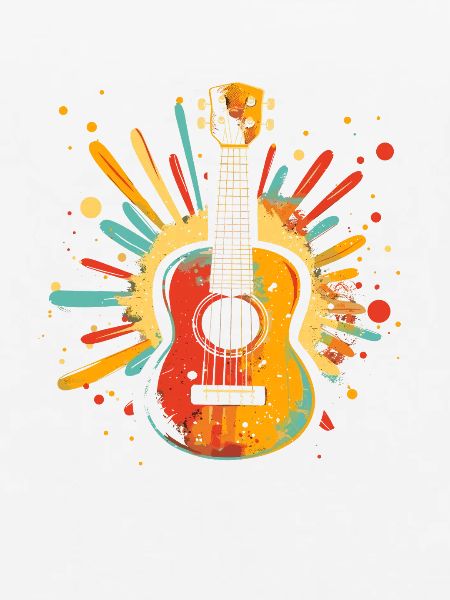 Ukulele Farbklecks