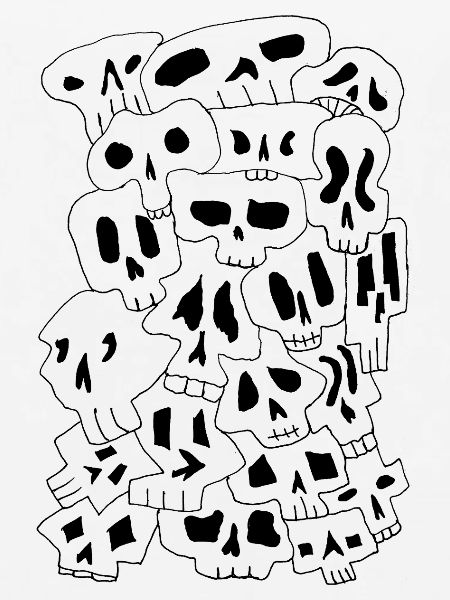 Skulls (Black Outlines)