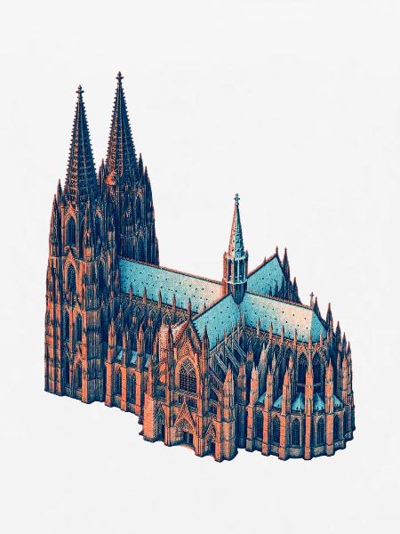 Kölner Dom Risograph