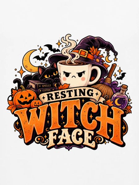 Ruhende Hexengesicht | Halloween-Kaffee