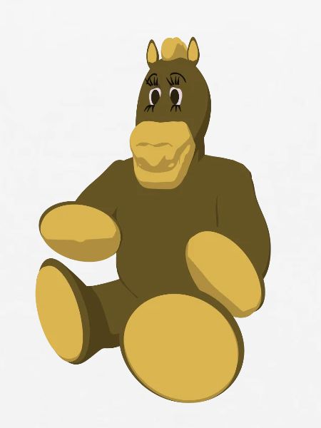 Pferd mit runden Füßen