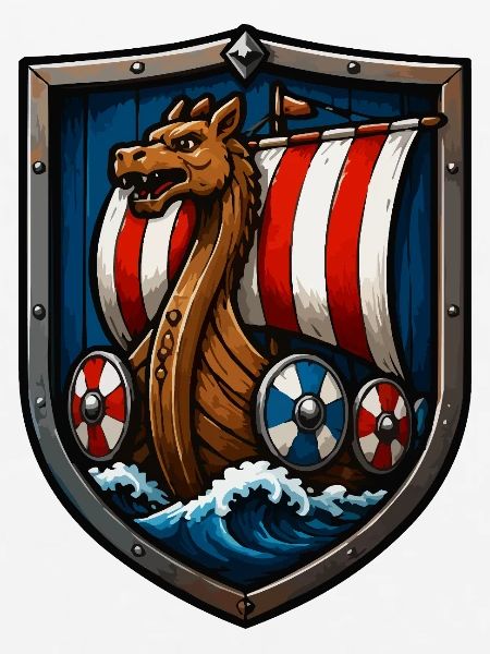 Wikinger Drachenboot Schild