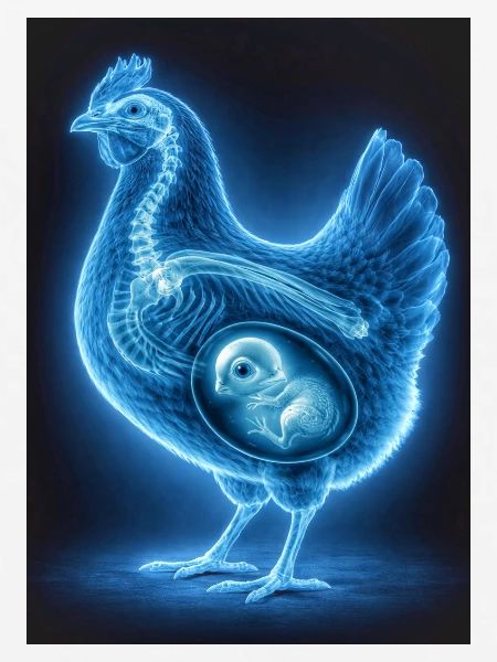 Neon-Poulet-Fetalkunst