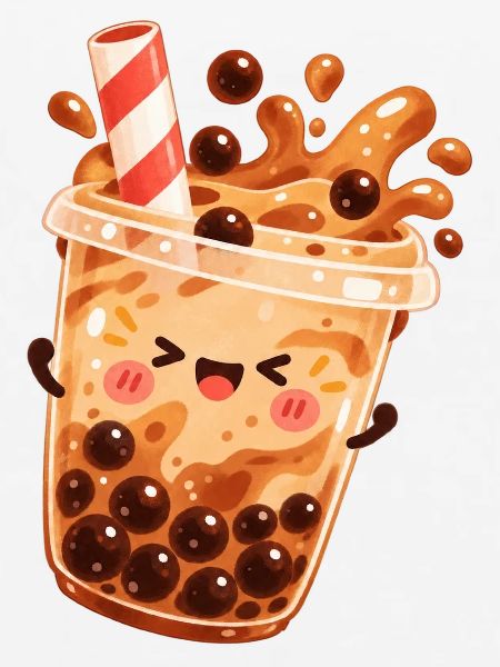 Kawaii Bubble Tea Becher