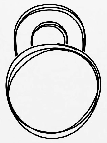 Kettlebell handgezeichnet