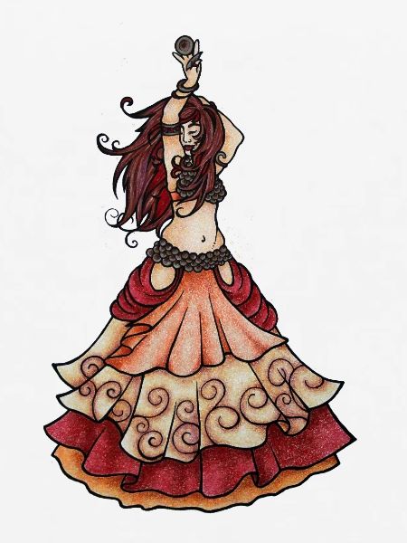 Boho-Tänzer in Sunset Ruffles