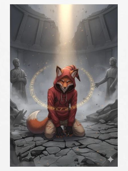 Roter Fuchs im Ritualkreis