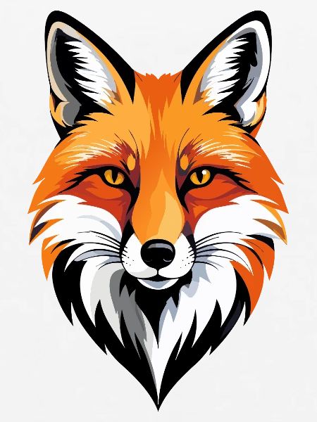 Schlauer Fuchs Fuchsgesicht Pop-Art Illustration