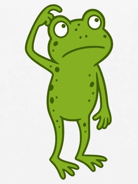 Frosch verwirrt 