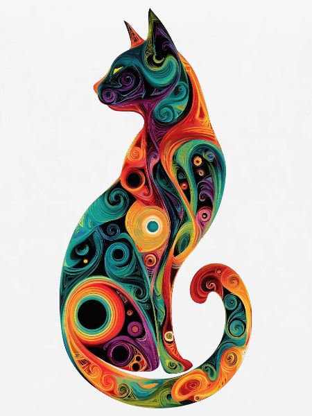 Psychedelische Katze
