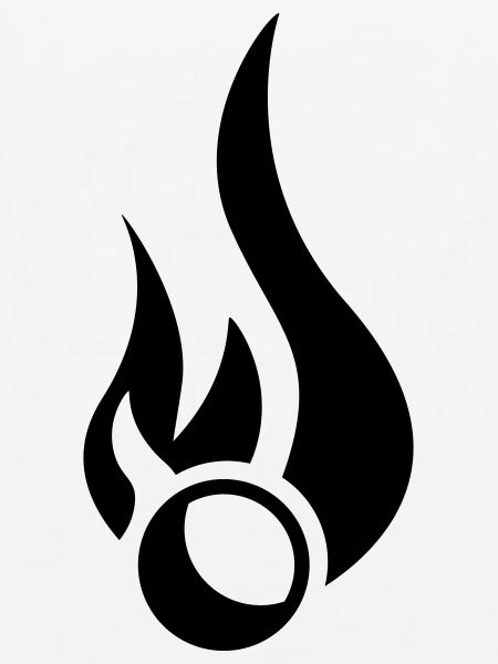 Flammender Ball