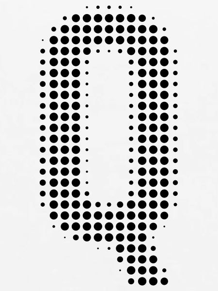 Buchstabe Q – Punktmuster Initial Design