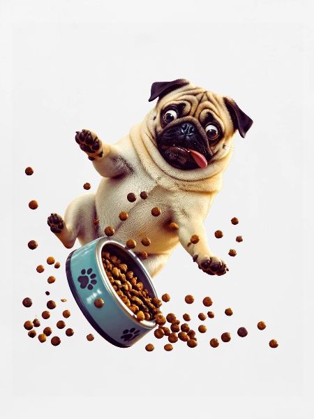 Pug Futtersturm Chaos