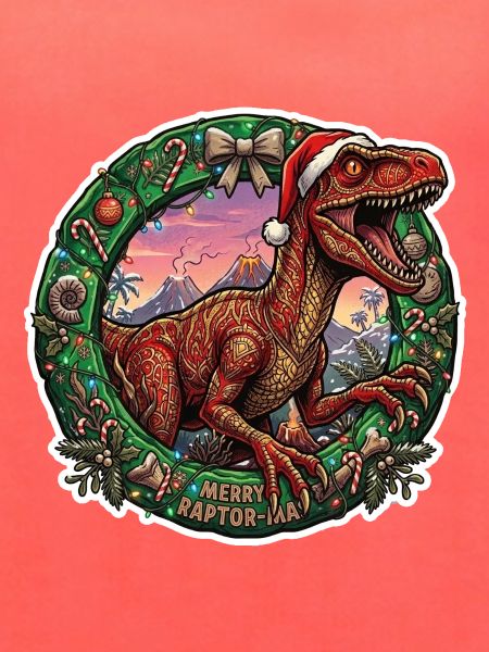 Raptor-Weihnachtskranz Dino-Festlich