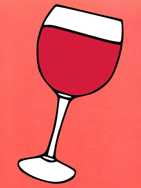 Rotwein im Glas