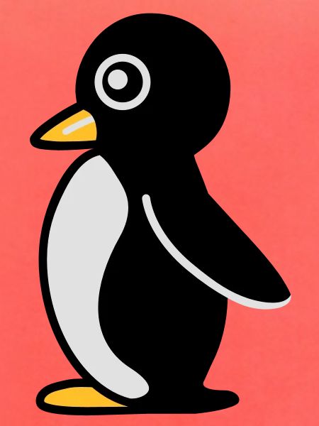 Minimalistischer Pinguin