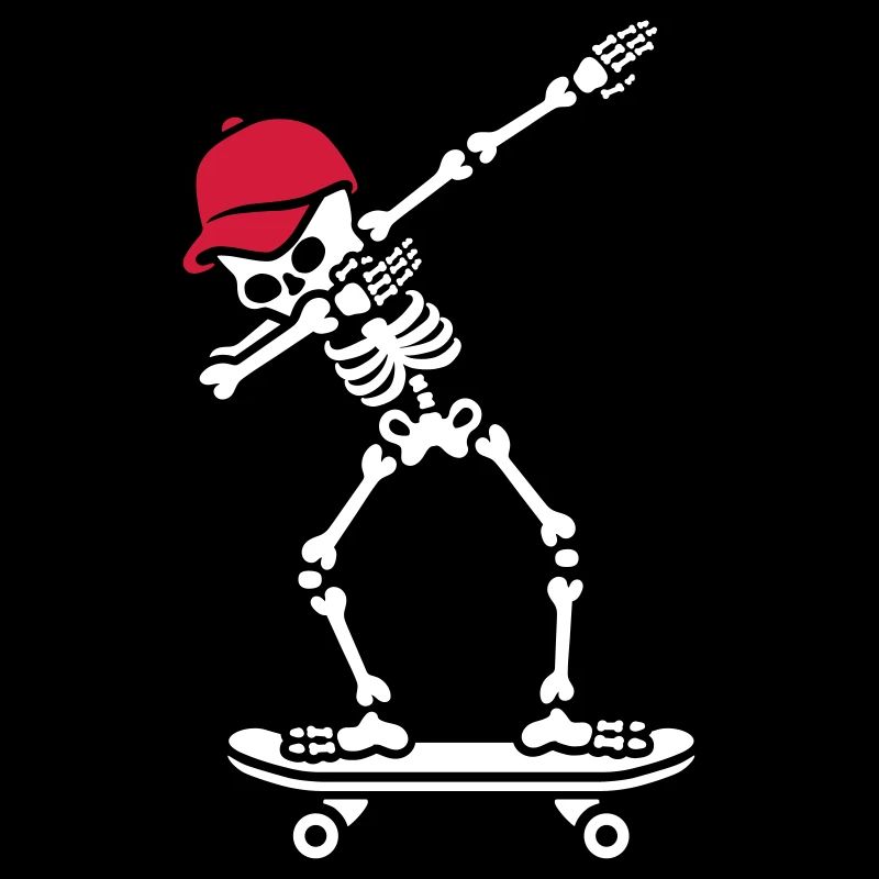 Dab dabbing skeleton skateboard skater