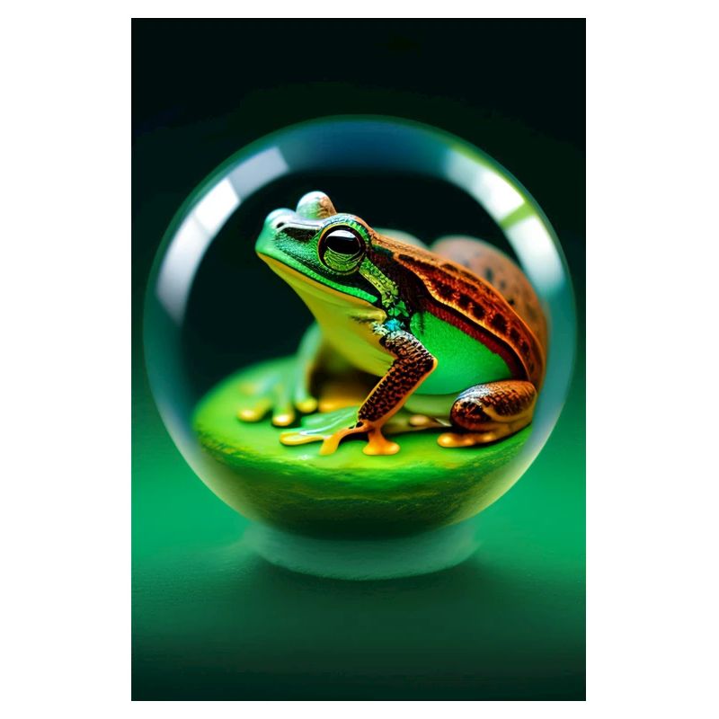 Frosch in einer Kugel
