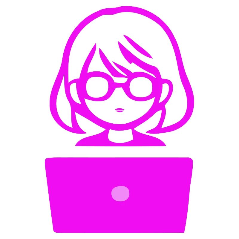 Woman with Computer Programmer Coder