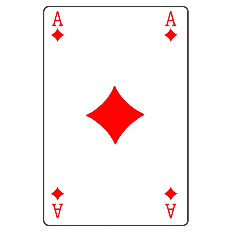 Asso di quadri carta da gioco