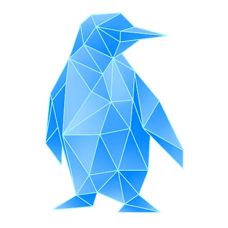 Diamond Penguin Geometric Design
