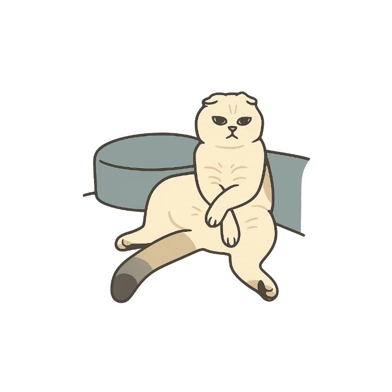 Scottish fold kitten assessing eyesight