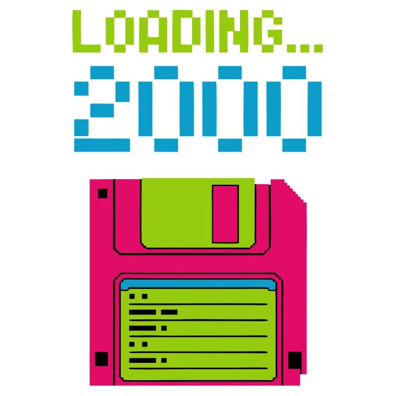 Loading 2000 Disketten-Design Retro Pixel Design