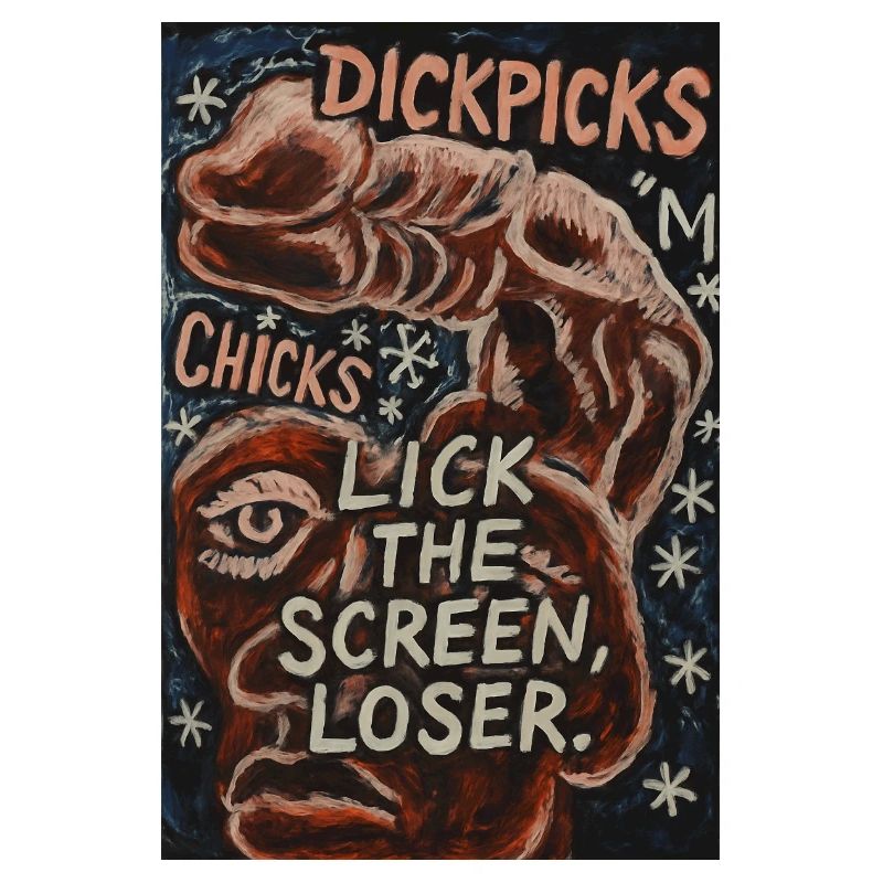 Provocative artistic graphics with witty text