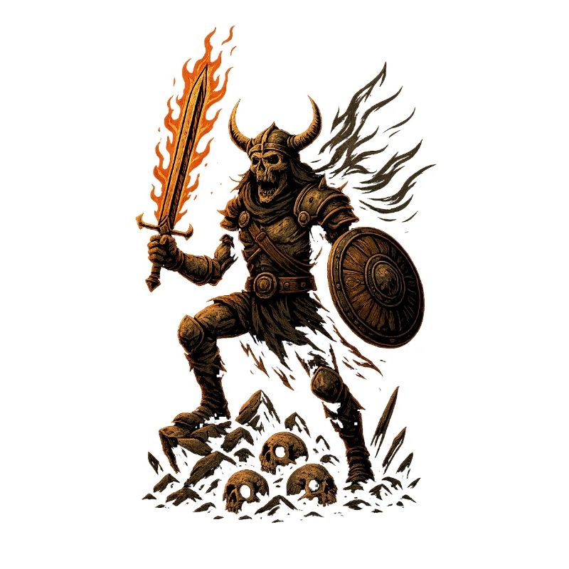 Demonic Warrior with Fire Dagger