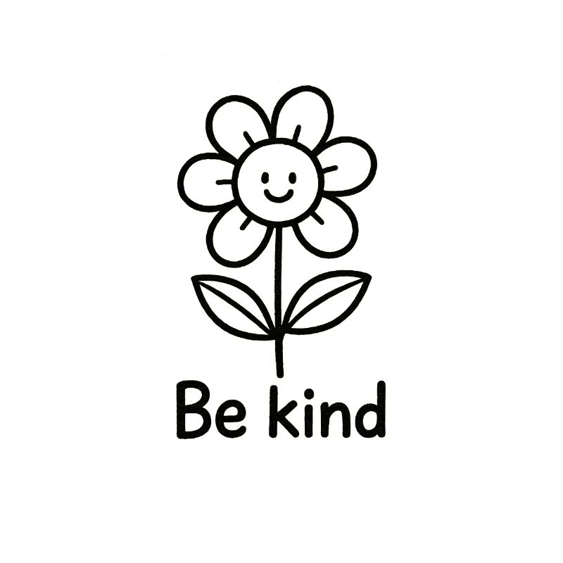 Fleur joyeuse avec message