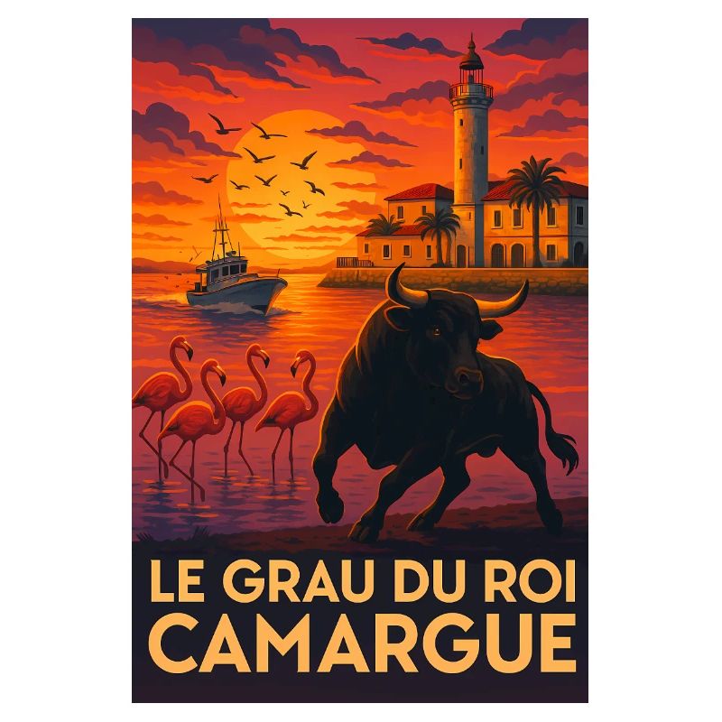 Le Grau Du Roi Camargue Coucher de Soleil