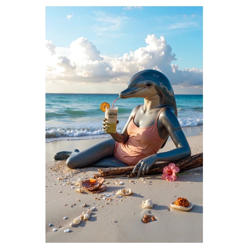 Humanoid Dolphin on the Beach
