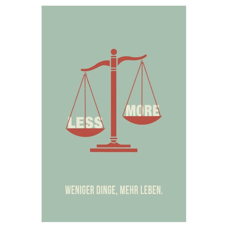 Moins, c’est plus - Conception d’affiche d’équilibre