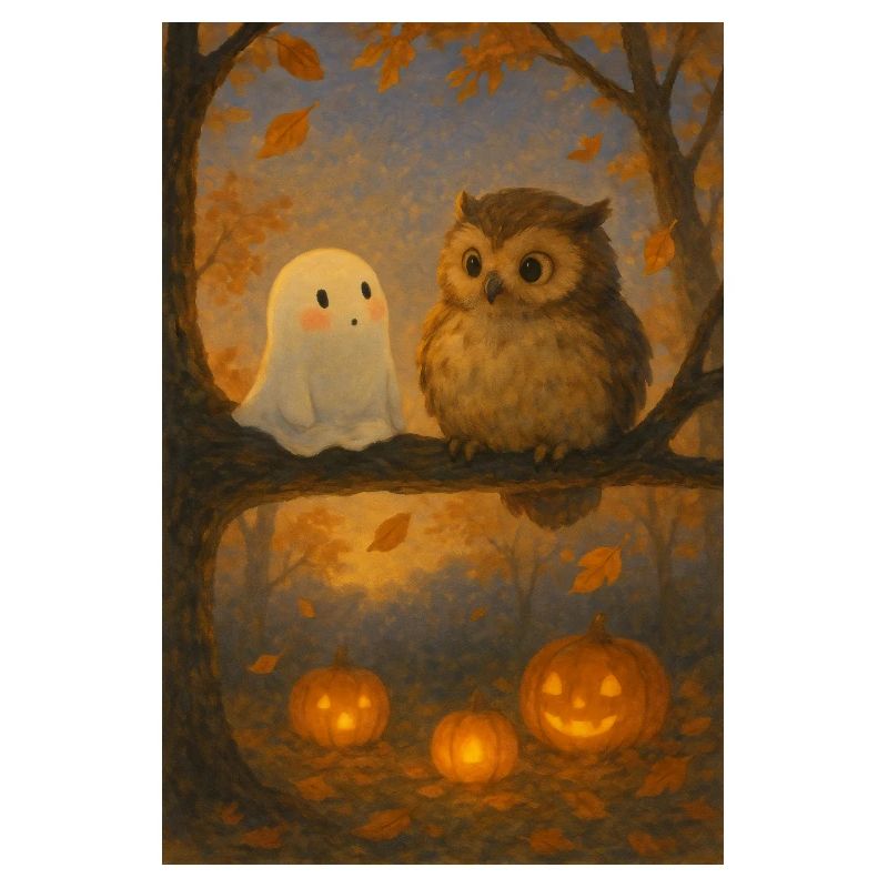 Cute Ghost with Owl