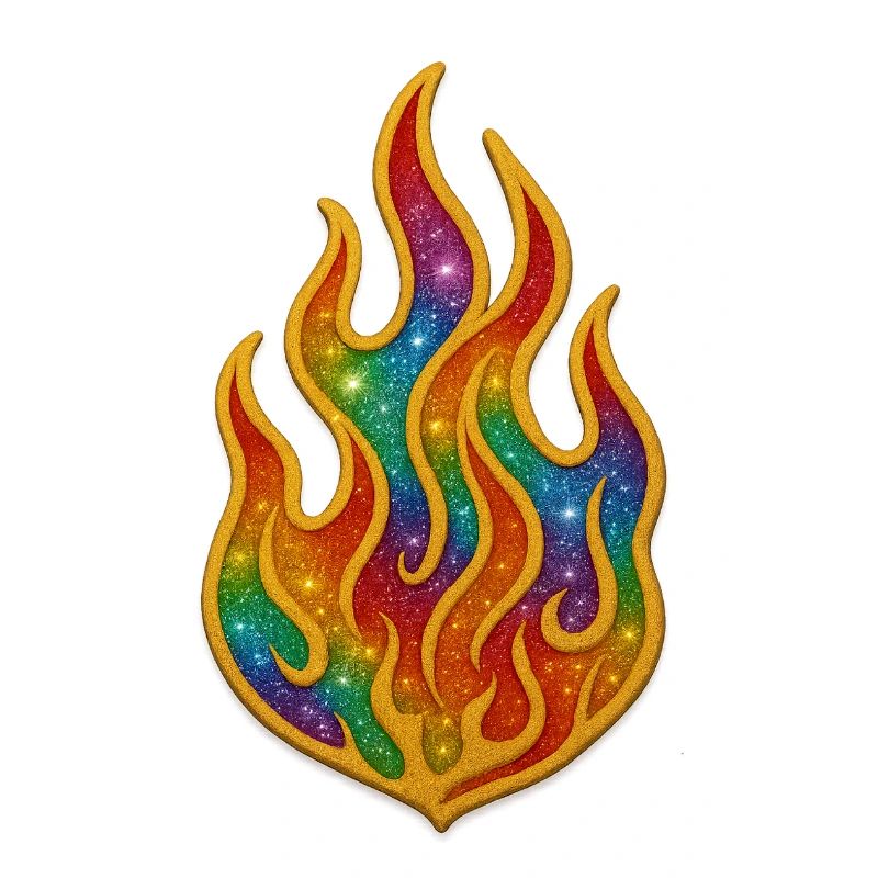 Écusson de feu arc-en-ciel