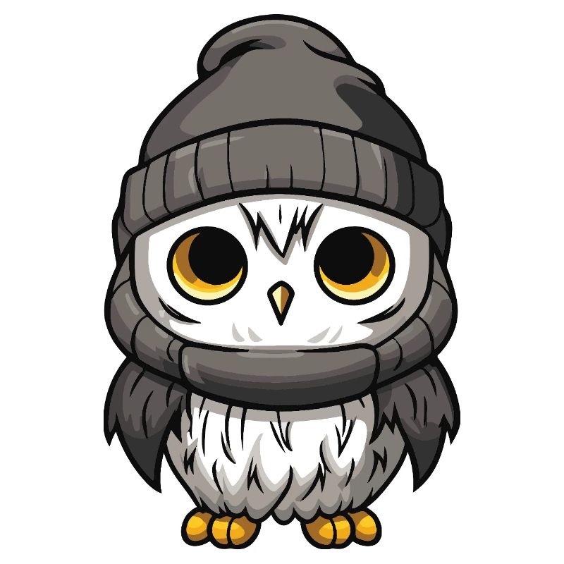 Eule Comic Winter Cozy