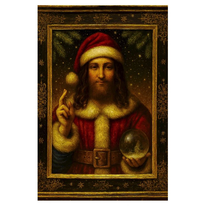 Boule de cristal du Père Noël à l’ancienne