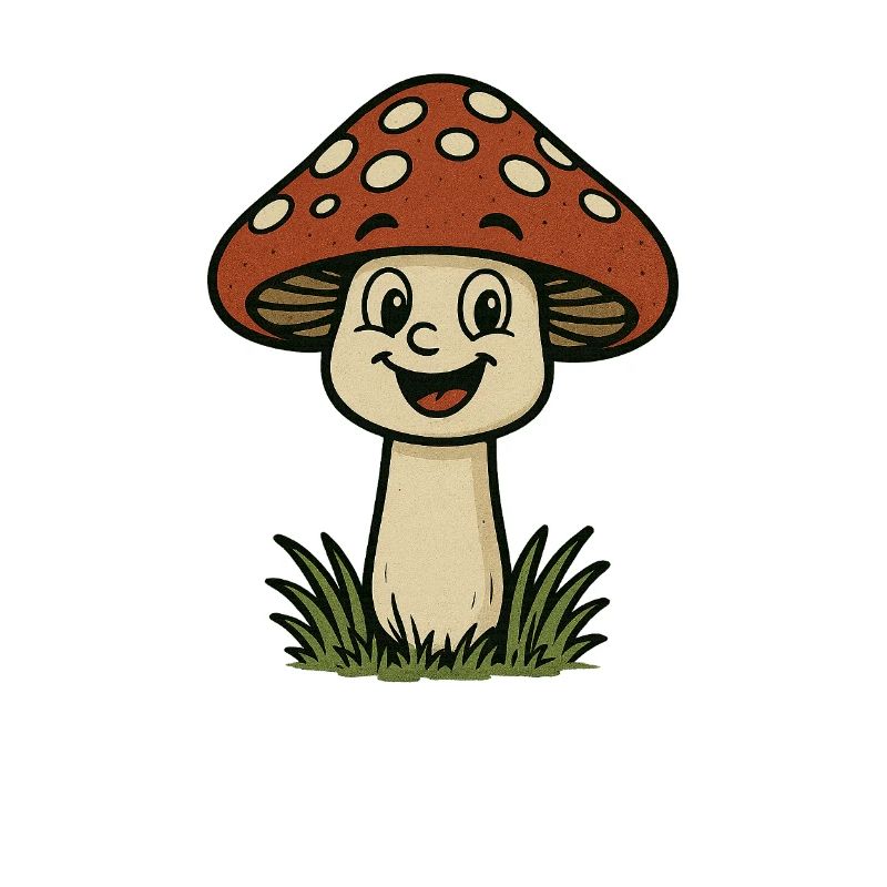 Dessin animé de champignon drôle