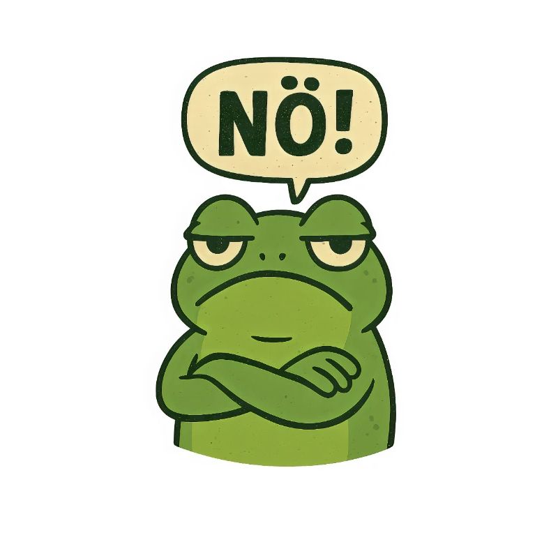 Before You Ask No Funny Cute Frog Design