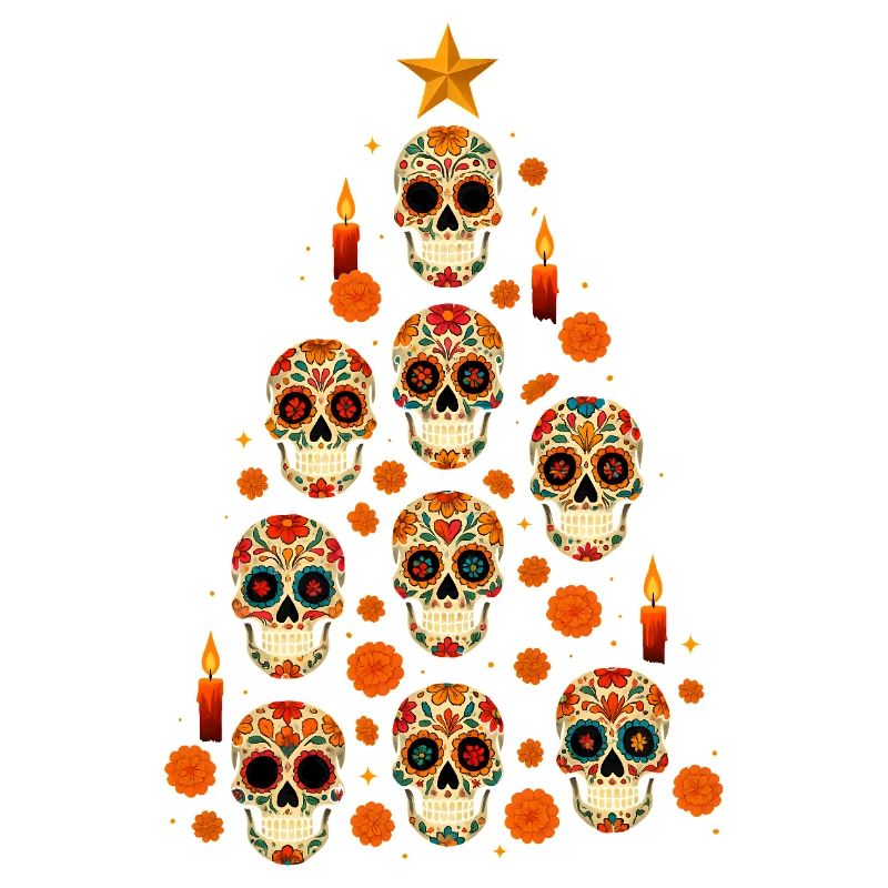 Conception d’arbre de Noël crâne en sucre