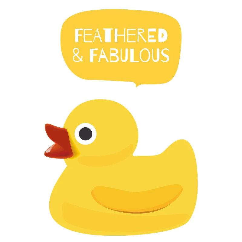 Conception de canard à plumes et fabuleuse