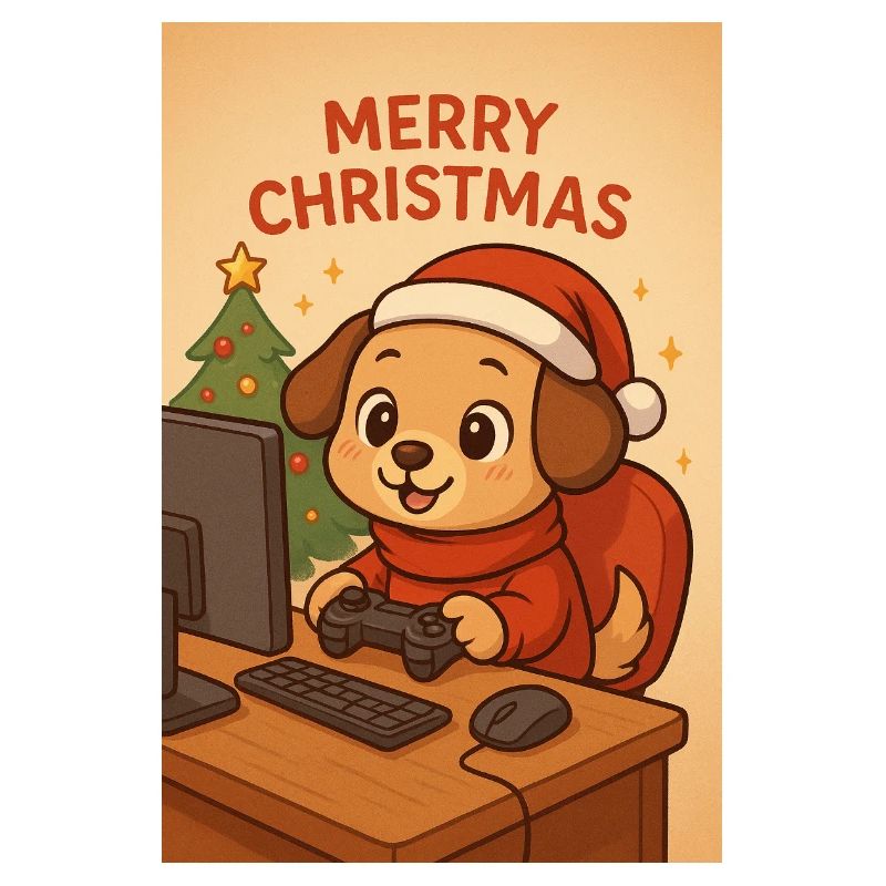 Cane di Natale sul PC