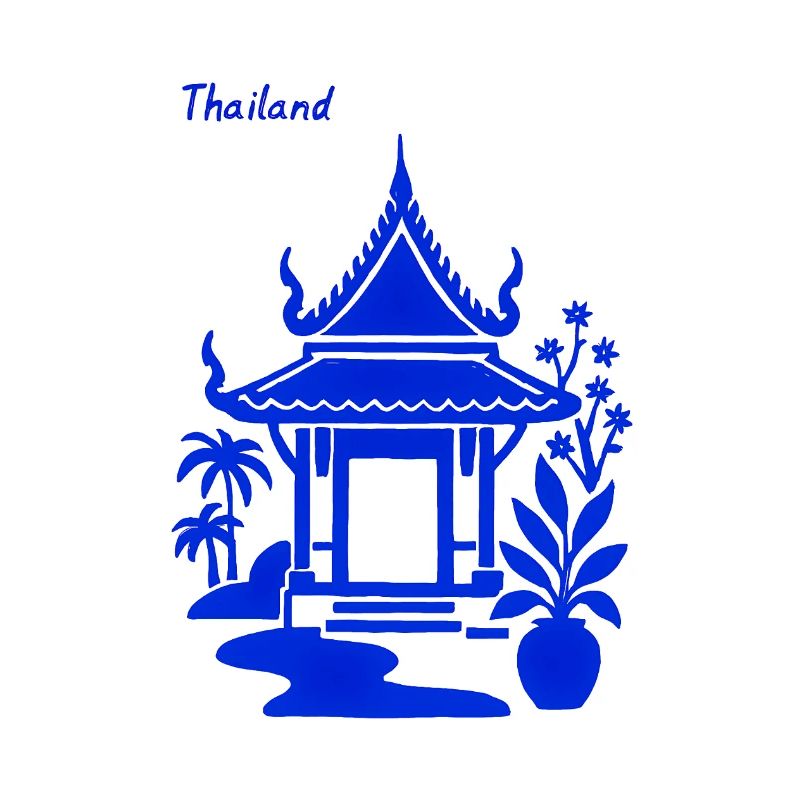 Blauer Thailändischer Pavillon