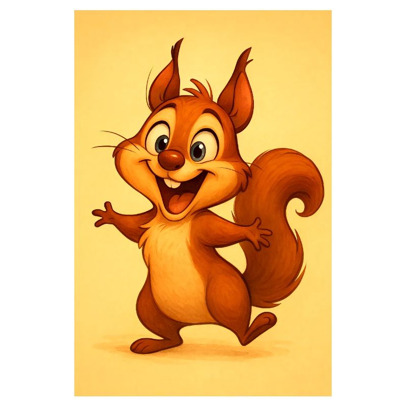 Sonneniges, verspieltes Eichhörnchen