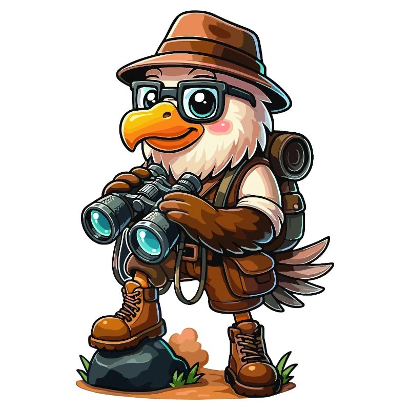 Funny Eagle Explorer Hiking Camping Adventure