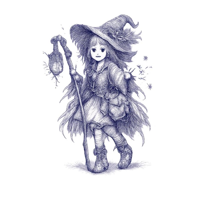 Forest Witch with Lantern
